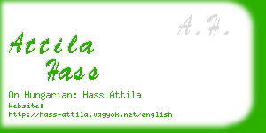 attila hass business card